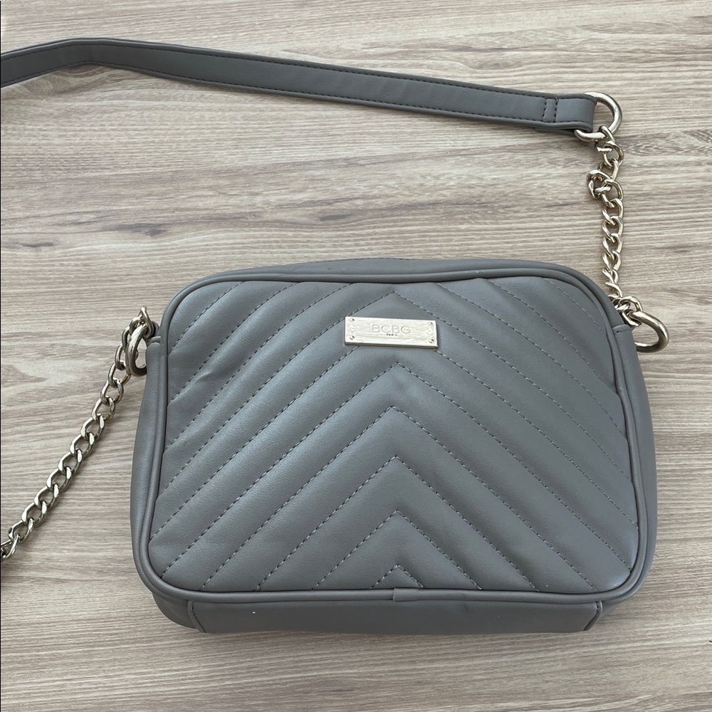 BCBG Quilted Gray Crossbody Bag (Excellent Condition)